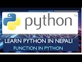 Function in Python Learn python in Nepali Basic Python for Beginner
