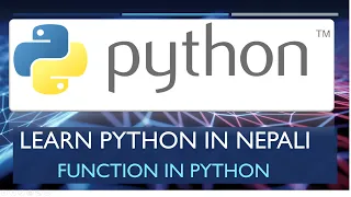Function in Python Learn python in Nepali Basic Python for Beginner