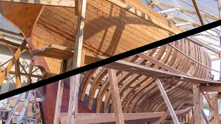 Boatbuilding Time-lapse / Planking TALLY HO in 3 minutes. (EP94.5)