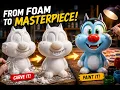 How to Make an Oggy Figure Out of Foam Board Styrofoam