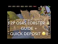 OSRS F2P Lobster Fishing Guide Quick Deposit
