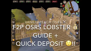 OSRS F2P Lobster Fishing Guide Quick Deposit