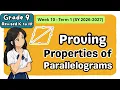 Grade 9 MATH Term 1 Week 10 Proving Properties of Parallelograms MATATAG Quarter 2 Tagalog