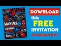 Spiderman Invitation FREE - Download PowerPoint Theme
