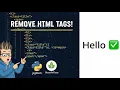 Remove HTML Tags using Python
