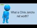 What Is Chris Jericho Net Worth
