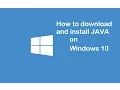 How to Download and Install Java On Windows 10