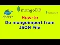 How to do mongoimport from JSON File