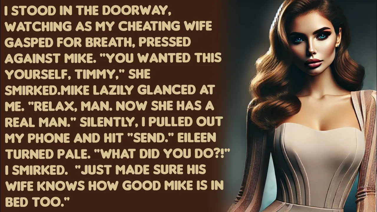 Outline Video I stood in the doorway, watching as my cheating wife gasped for breath, pressed against Mike.