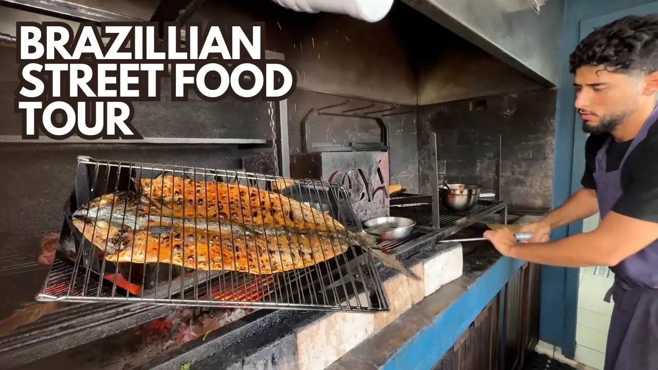 Dry Aged SEAFOOD & Best BRAZILLIAN STREET FOOD After Dark in Rio de Janeiro Brazil