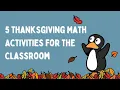5 Thanksgiving Math Activities for the Classroom