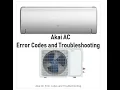 How to setting Akai AC error code and troubleshooting