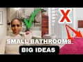 10 IDEAS FOR SMALL BATHROOMS Interior Design Ideas RENTAL BUDGET friendly DESIGN HACKS