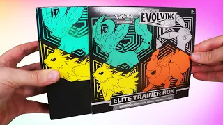 Opening a Pokemon Evolving Skies Elite Trainer Box