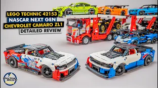 LEGO Technic 42153 NASCAR Next Gen Chevrolet Camaro ZL1 detailed building review
