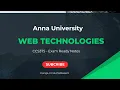 Web Technologies CCS375 - Anna University Exam Ready Answers