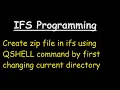 creating zip file in IFS as400 using QSHELL command by first changing current directory