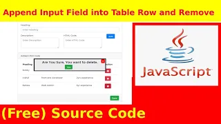 Ep81 - Append Input Field Data into Table Row and Change Drag Position of Table Row