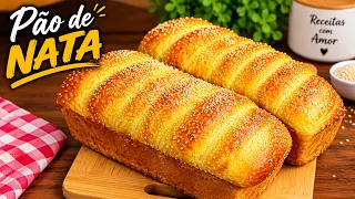 FAÇA ESSE PÃO DE NATA FOFINHO QUE DERRETE NA BOCA , JÁ SAI DO FORNO FATIADO