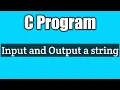Write a c program to input a string and print it vision academy