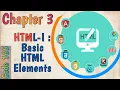 HTML-I Basic HTML Elements Class 10 Computer Applications Ch 3 Code 165