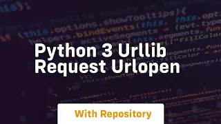 Python 3 urllib request urlopen