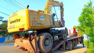 Hồi Hộp Từng Centimet! Máy Xúc Lên Xe Tải Cực Căng | Excavator Truck | MinhAn Toys