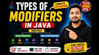 276 Types of Modifiers in Java Selenium Java 2026