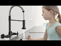 Wall Mount Kitchen Faucet Display DIY Kitchen Sink Remodel Hurran 8 inch Kitchen Faucet