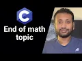 C programming Bangla Tutorial 5 62 End Of Math Topic