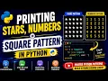 Printing stars numbers in square pattern in