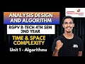 lec 2 Time Space Complexity RGPV Analysis Design of Algorithm ADA B Tech 4th Sem