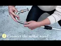 POOPLE Gutter Cleaning Tools from The Ground Hose Extension Wand with Garden Hose Attachment