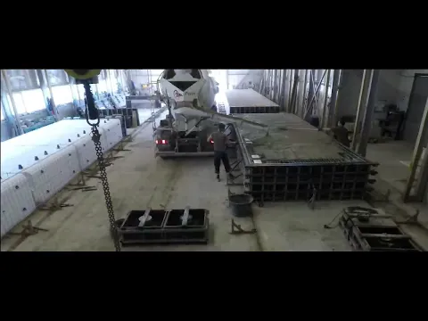 Work in a concrete workshop