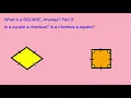 What is a SQUARE anyway Part 3 Is a Square a Rhombus Is a Rhombus a Square