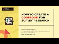 How to create a codebook for Survey Research - Statswork