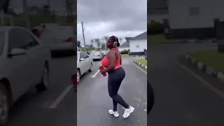 Busty Plump Ebony Girl Fitness Outfit