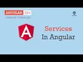 Services in Angular Services Dependency Injection Angular 12