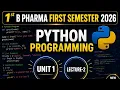 L-2 Python Programming Unit-1 B Pharm 1st Semester 2026-27