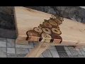 Download Lagu Ash wood bench with fruit trees branches inlay
