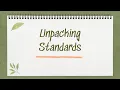 Unpacking ND Math Standards Intro - Math for Elementary Teachers I