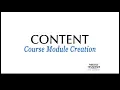 Content - Create a Module in D2L