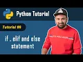 Python Tutorial - 6 Python Tutorial For Beginners In Hindi If elif else statement in Python