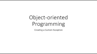 Creating a Custom Exception in Java