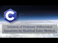 C programming - Solution of ODE by Modified Euler s Method