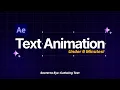 Master Text Animation in Under 6 Minutes After Effects 2025