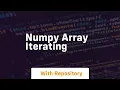 numpy array iterating