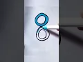 Number 8 drawing and colouring