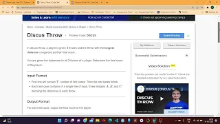 Codechef Long Challenge Discus Throw Problem Code DISCUS