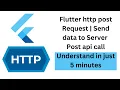 Flutter HTTP Post Request Send data to Server Post Method API call Understand in just 5 minutes